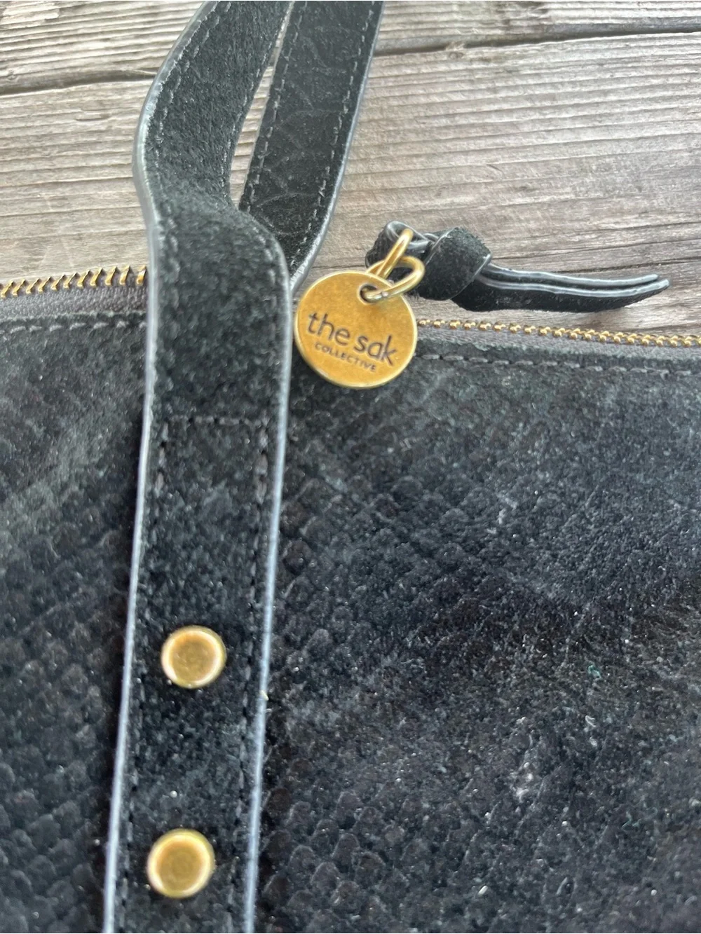 THE SAK SUEDE Black Tassel Bag - Women's Everyday Shoulder Bag with SAK charm